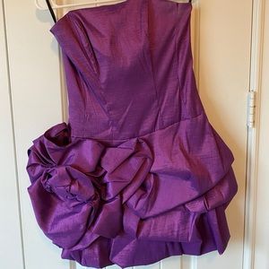 Strapless Purple Dress